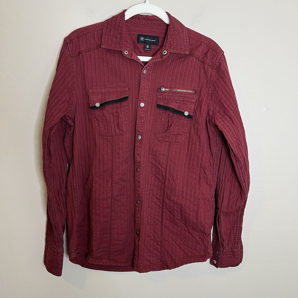 Woman's Y2K Button Long Sleeve Red‎ Grunge Goth Whimsigoth Steampunk Ribbed 90s